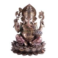 Statue Ganesha sitzend 30,5 cm Kunstharz