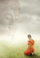 Kunstdruck Praying Monk (100x150 cm) Leimwand Keilrahmen 2 cm