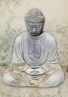 Kunstdruck Buddha in Silence (100x150 cm) Leimwand Keilrahmen 2 cm