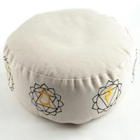 Meditation Cushion 7 Chakras Nature filled with buckwheat 36 x 15 cm