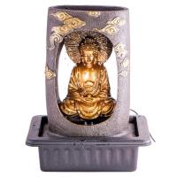 Zimmerbrunnen Buddha 40 cm Kunstharz inklusive Pumpe und LED Licht