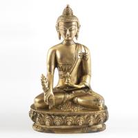 Statue Medizin Buddha 20 cm Messing