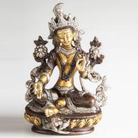 Green Tara 14 cm Brass