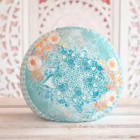 Meditation Cushion round 38 x 17 cm - jade/orange The Spirit of OM