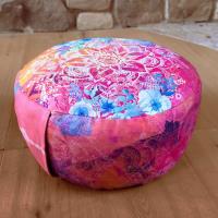 Meditation Cushion round 38 x 17 cm - pink/multicoloured The Spirit of OM