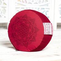 Meditation Cushion round 38 x 17 cm - hibiscus/red The Spirit of OM