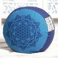 Meditation Pillow round 38 x 17 cm - azure/oceanblue The Spirit of OM