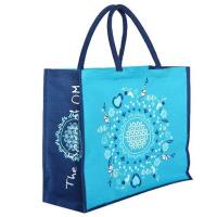 Jute-Tasche Blume des Lebens - türkis-blau The Spirit of OM
